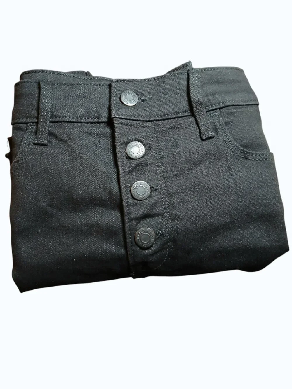 NWT OLD NAVY Black Denim Button Fly Shorts - Picture 3 of 10